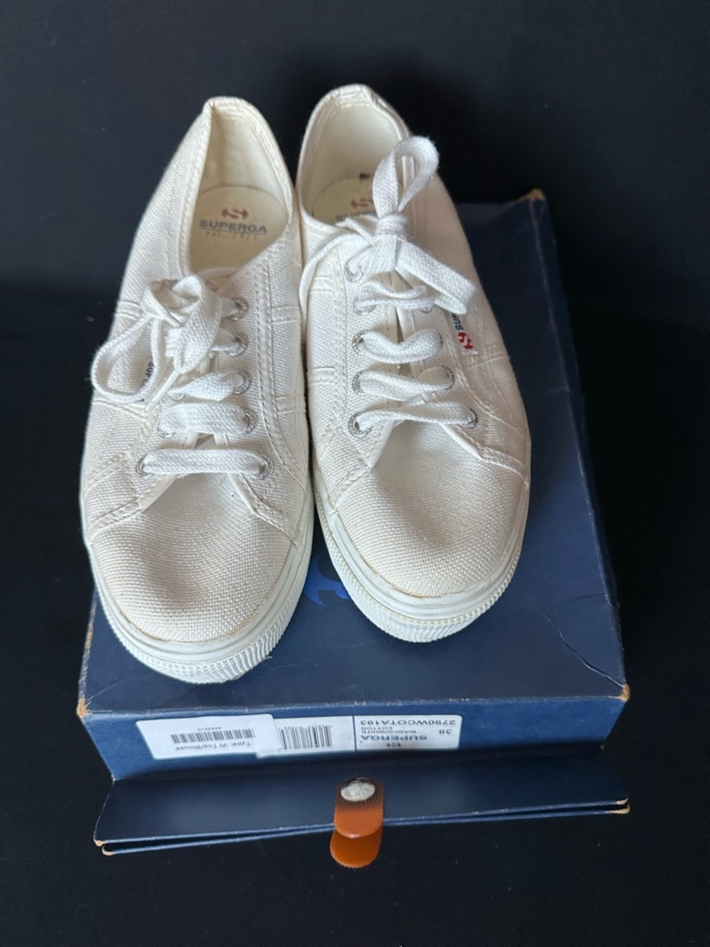 Superga Off-White Canvas Low-Top Sneakers